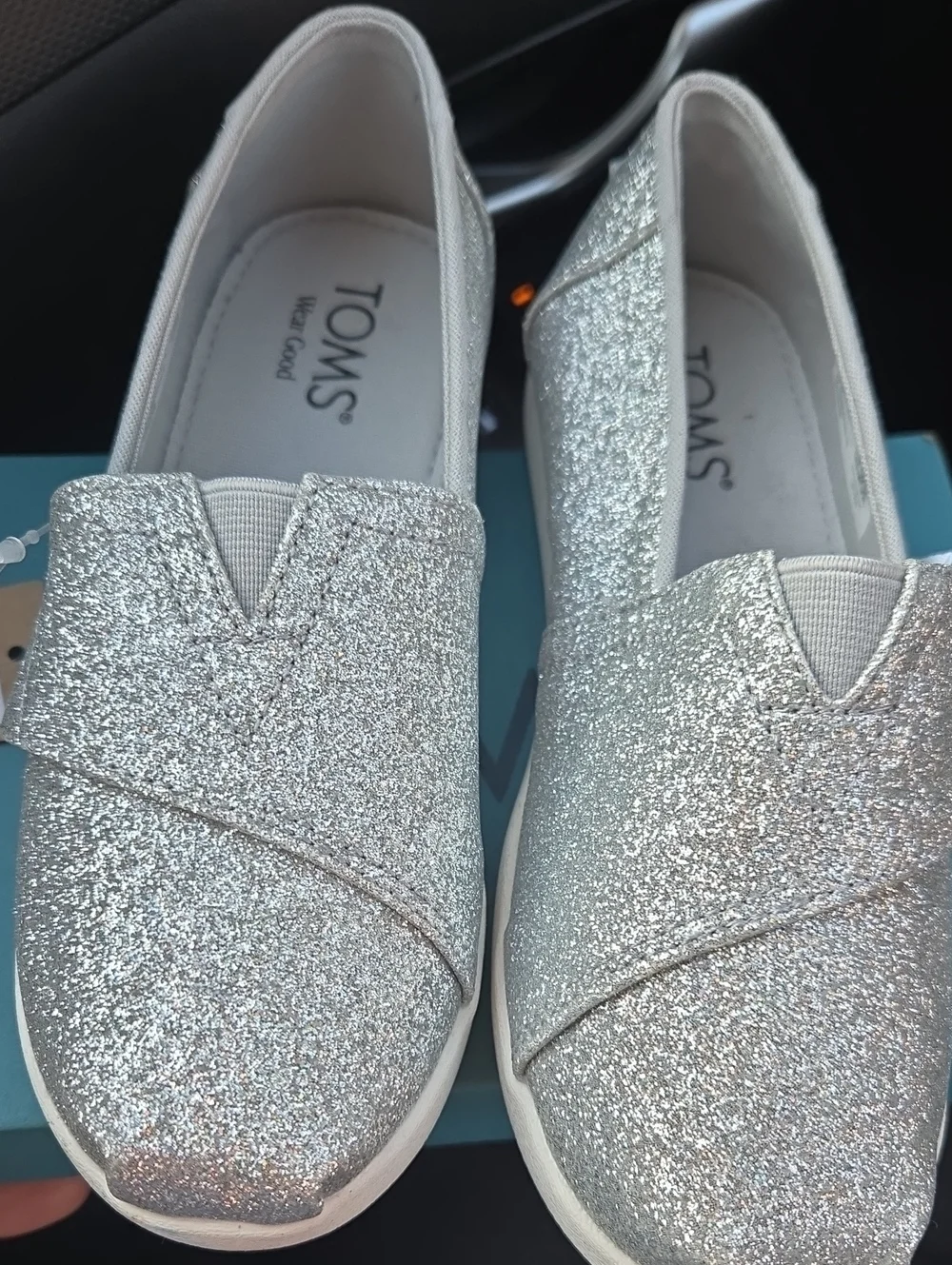 Toms Kids Silver Alpargata Classic  NEW